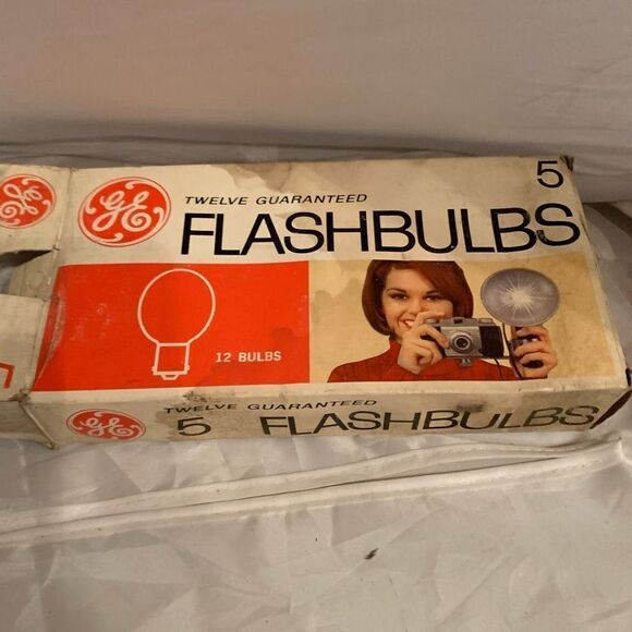GE General Electric #5 Flashbulbs Box Of 12 New Old Stock - Picture 5 of 8